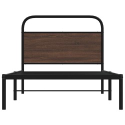 Cadre de lit sans matelas 107x203 cm chêne marron 