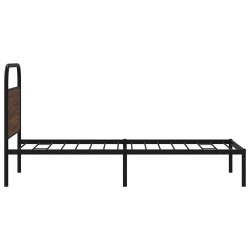 Cadre de lit sans matelas 107x203 cm chêne marron 