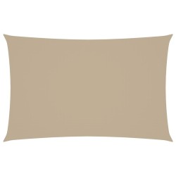 Voile de parasol tissu oxford rectangulaire 5x8 m beige 