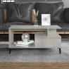 Table basse Gris béton 90x49x45 cm Bois d'ingénierie 