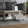 Table basse Gris béton 90x49x45 cm Bois d'ingénierie 