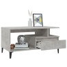 Table basse Gris béton 90x49x45 cm Bois d'ingénierie 