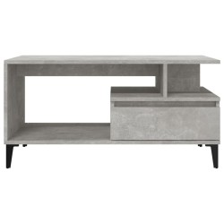 Table basse Gris béton 90x49x45 cm Bois d'ingénierie 