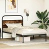 Cadre de lit sans matelas 107x203 cm chêne fumé bois ingénierie 