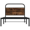 Cadre de lit sans matelas 107x203 cm chêne fumé bois ingénierie 