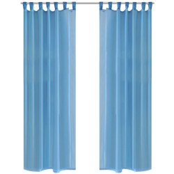 Rideau fin Turquoise 140x225 cm 2 pcs 