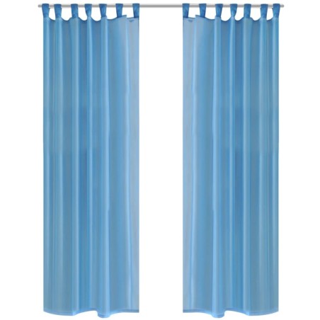 Rideau fin Turquoise 140x225 cm 2 pcs 