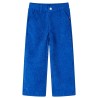 Pantalons pour enfants velours côtelé bleu cobalt 140 