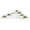 Jardinière 4 niveaux 106x104,5x36 cm blanc bois de pin massif 