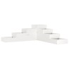 Jardinière 4 niveaux 106x104,5x36 cm blanc bois de pin massif 