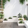 Jardinière 4 niveaux 106x104,5x36 cm blanc bois de pin massif 