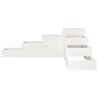 Jardinière 4 niveaux 106x104,5x36 cm blanc bois de pin massif 