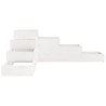 Jardinière 4 niveaux 106x104,5x36 cm blanc bois de pin massif 