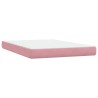Sommier à lattes de lit avec matelas rose 90x220 cm velours 