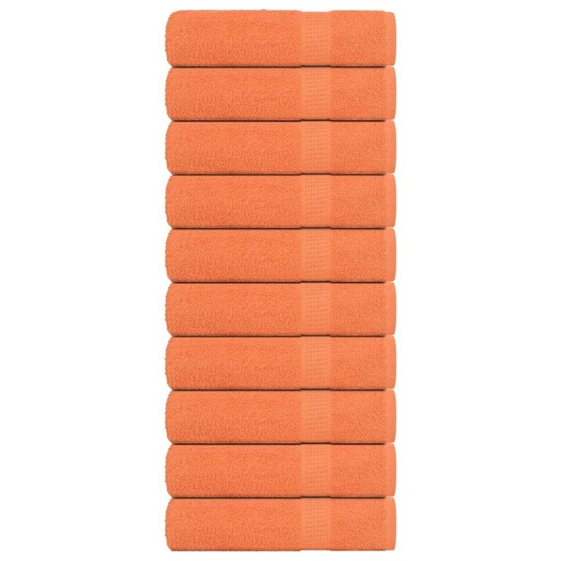 Serviettes de bain 10 pcs orange 100x150 cm 360 g/m² 100% coton 