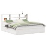 Cadre de lit sans matelas blanc 180x200 cm bois massif de pin 