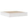 Cadre de lit sans matelas blanc 180x200 cm bois massif de pin 