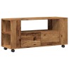 Meuble TV avec roulettes vieux bois bois d'ingénierie 