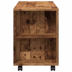 Meuble TV avec roulettes vieux bois bois d'ingénierie 