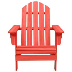 Chaise de jardin Adirondack bois de sapin massif rouge 