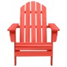 Chaise de jardin Adirondack bois de sapin massif rouge 