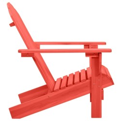Chaise de jardin Adirondack bois de sapin massif rouge 