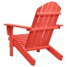 Chaise de jardin Adirondack bois de sapin massif rouge 