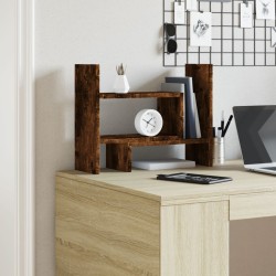 Organisateur de bureau chêne fumé 38,5x17x39 cm bois ingénierie 