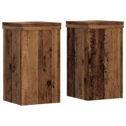 Supports pour plantes 2 pcs vieux bois bois d'ingénierie 