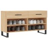 Banc à chaussures chêne sonoma 102x35x55 cm bois d'ingénierie 