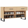 Banc à chaussures chêne sonoma 102x35x55 cm bois d'ingénierie 