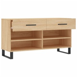 Banc à chaussures chêne sonoma 102x35x55 cm bois d'ingénierie 