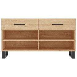 Banc à chaussures chêne sonoma 102x35x55 cm bois d'ingénierie 