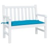 Coussin de banc de jardin bleu clair 100x50x7 cm tissu oxford 