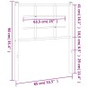 Tête de lit métal noir 80 cm 