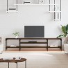 Meuble TV chêne marron 201x35x45 cm bois d'ingénierie et fer 