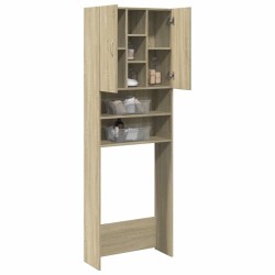 Meuble pour machine à laver chêne sonoma 64x25,5x190 cm 