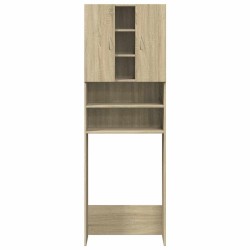Meuble pour machine à laver chêne sonoma 64x25,5x190 cm 