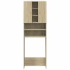 Meuble pour machine à laver chêne sonoma 64x25,5x190 cm 