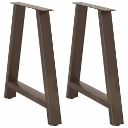Pieds de table à manger en forme de A, 2 pièces, 70 x (72-73) cm, acier 