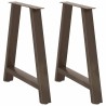 Pieds de table à manger en forme de A, 2 pièces, 70 x (72-73) cm, acier 