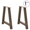 Pieds de table à manger en forme de A, 2 pièces, 70 x (72-73) cm, acier 