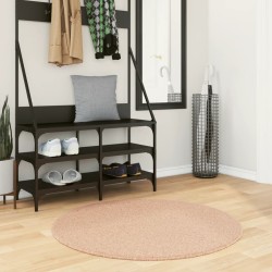 Tapis HUARTE à poils courts doux et lavable rouge clair Ø 100cm 