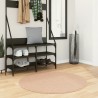 Tapis HUARTE à poils courts doux et lavable rouge clair Ø 100cm 