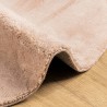 Tapis HUARTE à poils courts doux et lavable rouge clair Ø 100cm 