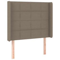 Tête de lit à LED Taupe 83x16x118/128 cm Tissu 