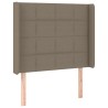 Tête de lit à LED Taupe 83x16x118/128 cm Tissu 