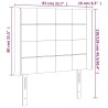 Tête de lit à LED Taupe 83x16x118/128 cm Tissu 