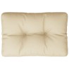 Coussin de palette beige 60x40x12 cm tissu 