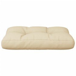 Coussin de palette beige 60x40x12 cm tissu 